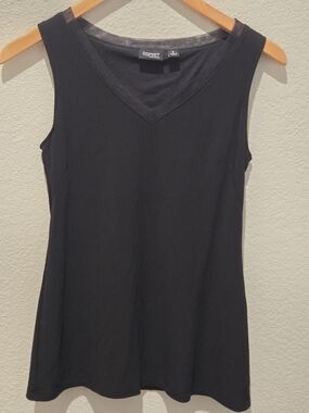 Esprit Black V-Neck Sleeveless Tank Top Size S